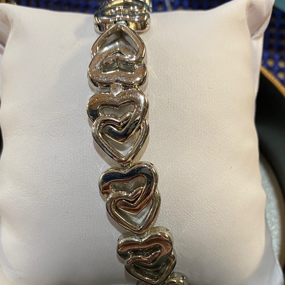 Double Heart 8 inch Bracelet - Picture 2 of 5